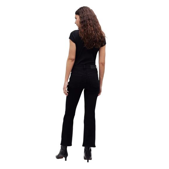 Madewell Petite Kick Out Crop Jeans in Black Wash NM812 size 32P NWT - Picture 2 of 7